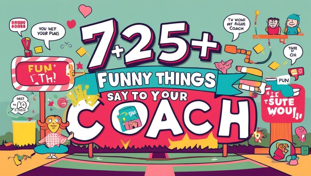 725+ Funny Things to Say to Your Coach 2