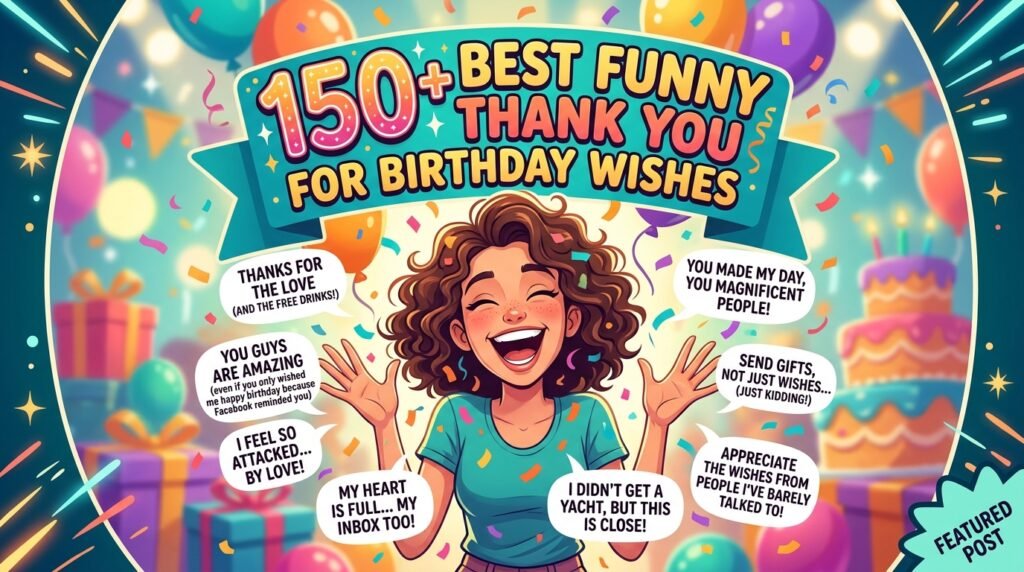 150+ Best Funny Thank You for Birthday Wishes 1