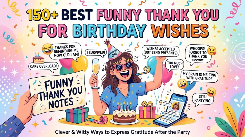 150+ Best Funny Thank You for Birthday Wishes 3