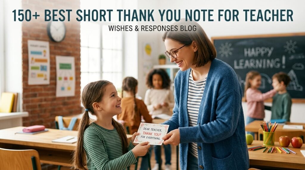 150+ Best Short Thank You Note for Teacher 3