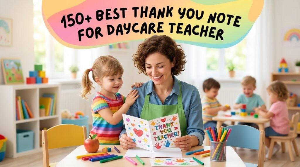 150+ Best Thank You Note for Daycare Teacher 1