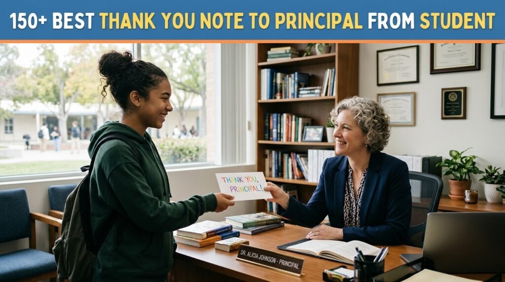 150+ Best Thank You Note to Principal from Student 2