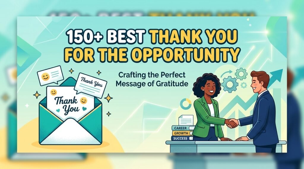150+ Best Thank You for the Opportunity 1