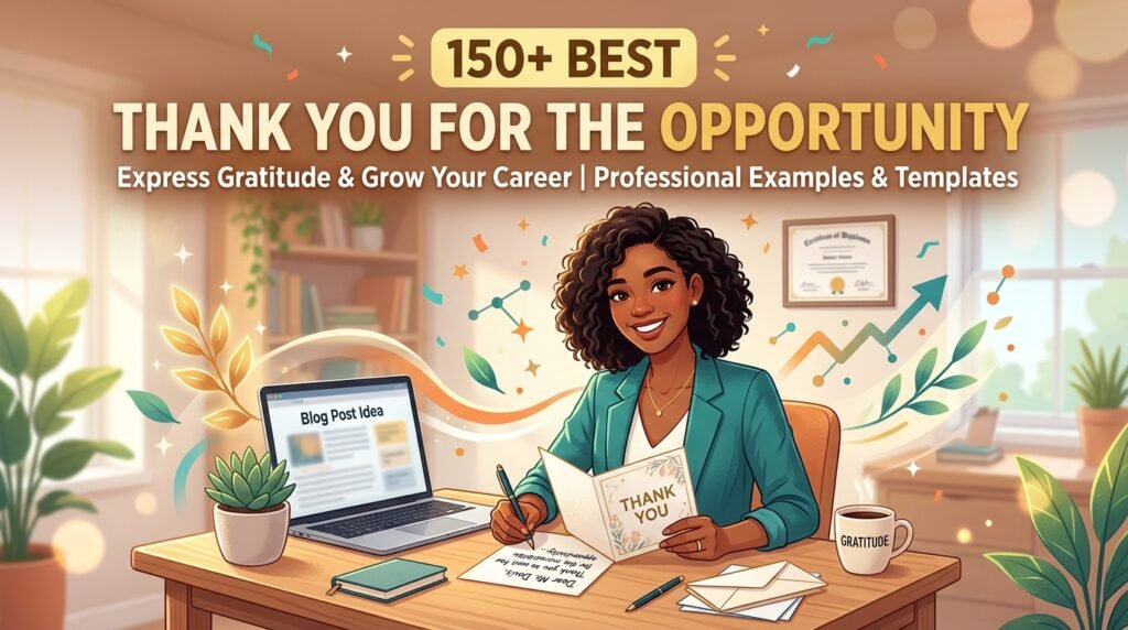 150+ Best Thank You for the Opportunity 2