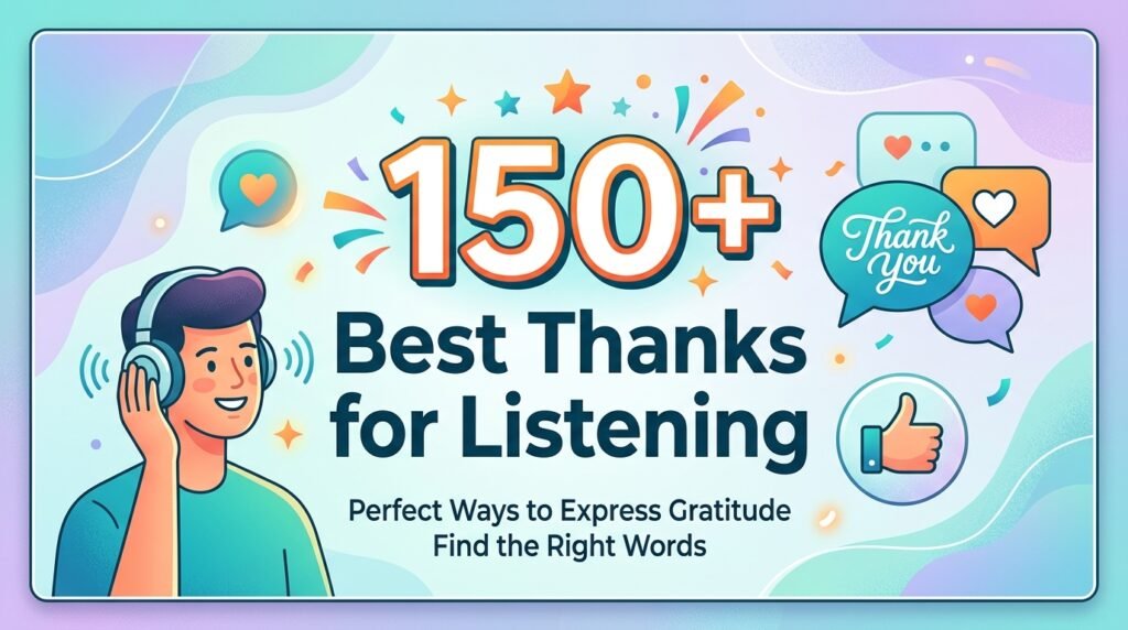 150+ Best Thanks for Listening 1