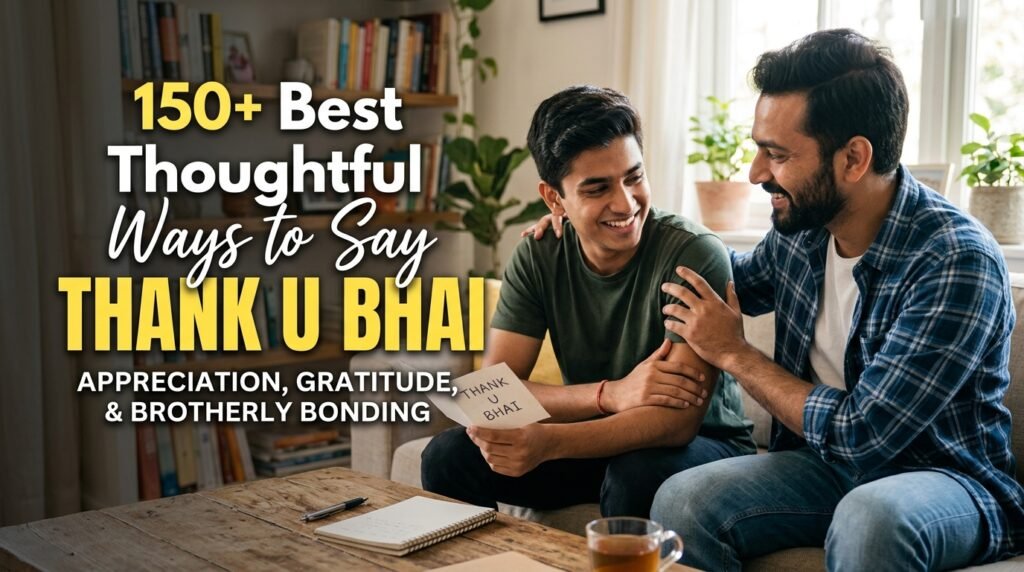 150+ Best Thoughtful Ways to Say Thank U Bhai 2