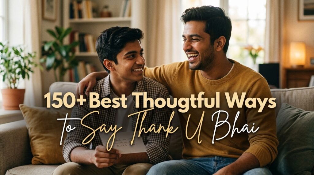150+ Best Thoughtful Ways to Say Thank U Bhai 3