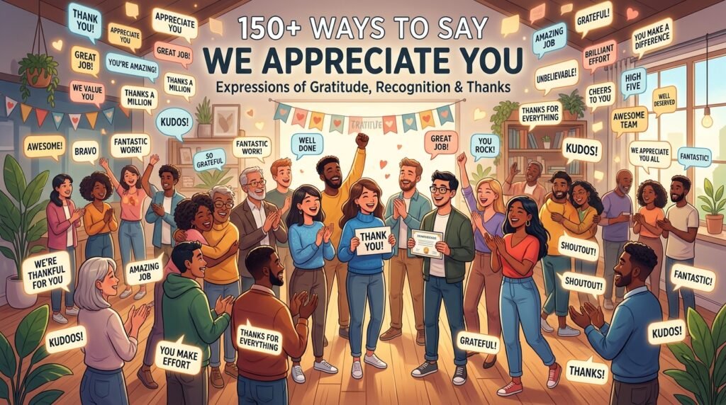 150+ Ways to Say We Appreciate You 1