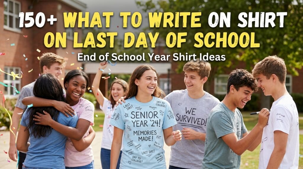 150+ What to Write on Shirt on Last Day of School 1