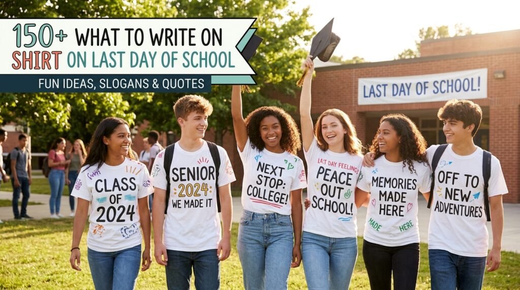 150+ What to Write on Shirt on Last Day of School 2