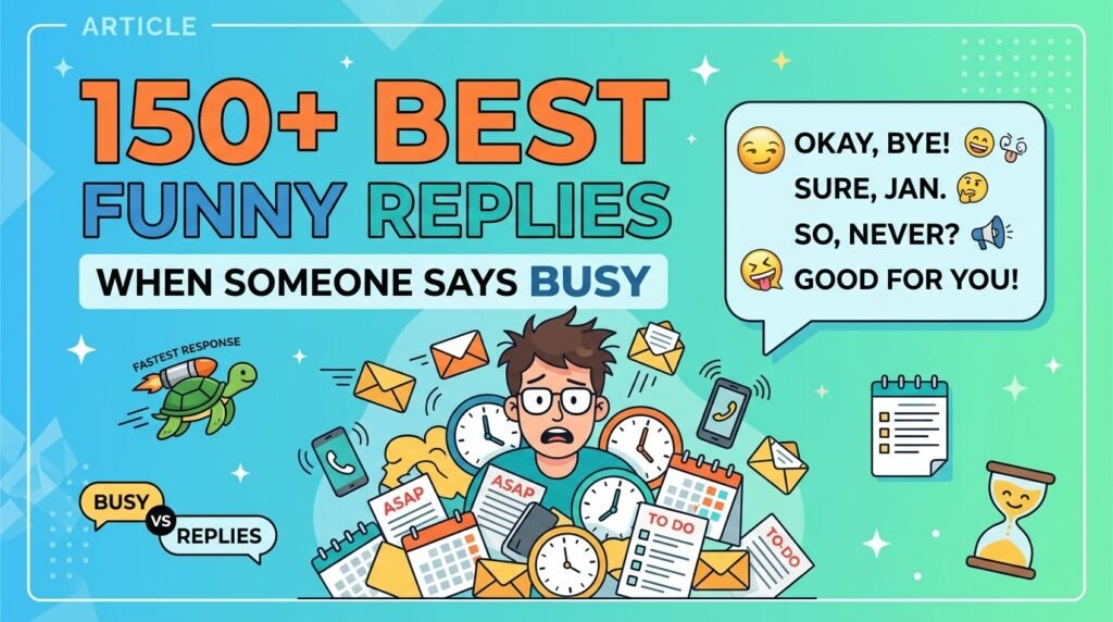 150+ Best Funny Reply When Someone Says Busy 2