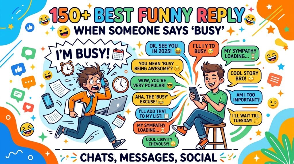 150+ Best Funny Reply When Someone Says Busy 3