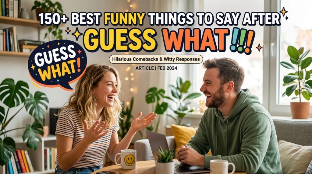 150+ Best Funny Things to Say After Guess What 1