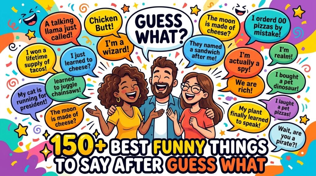 150+ Best Funny Things to Say After Guess What 3