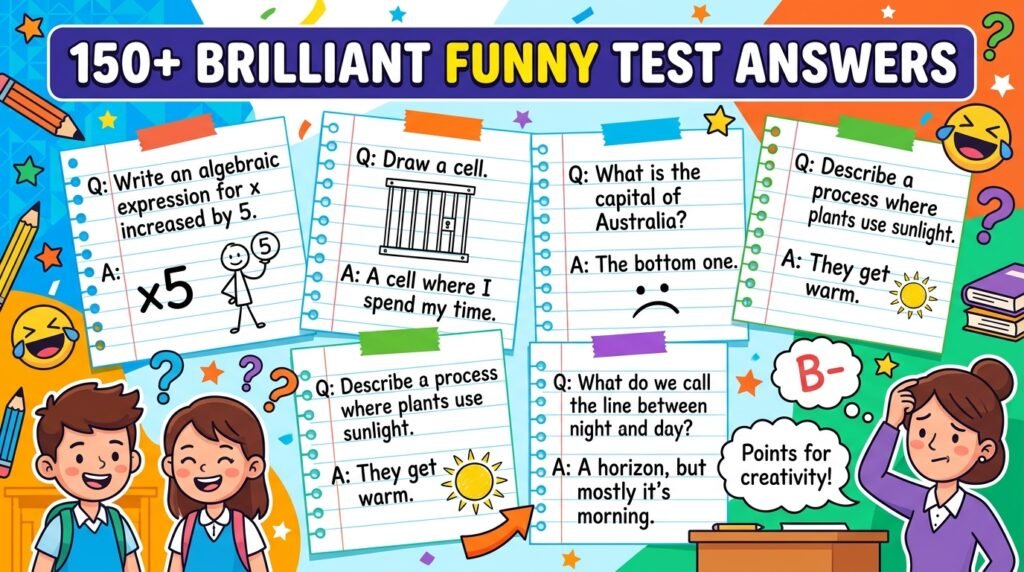 150+ Brilliant Funny Test Answers 1