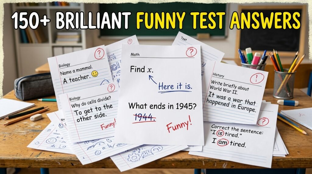 150+ Brilliant Funny Test Answers 3