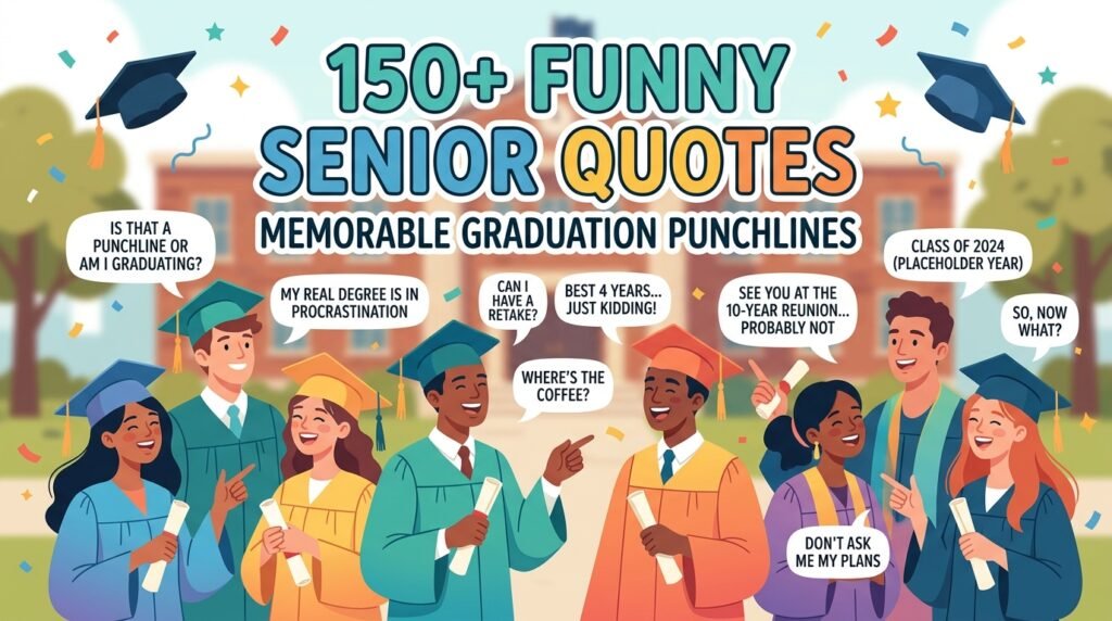 150+ Funny Senior Quotes Memorable Graduation Punchlines 1