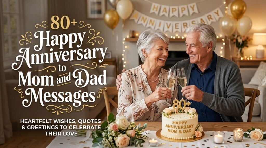 80+ Happy Anniversary to Mom and Dad Messages 1