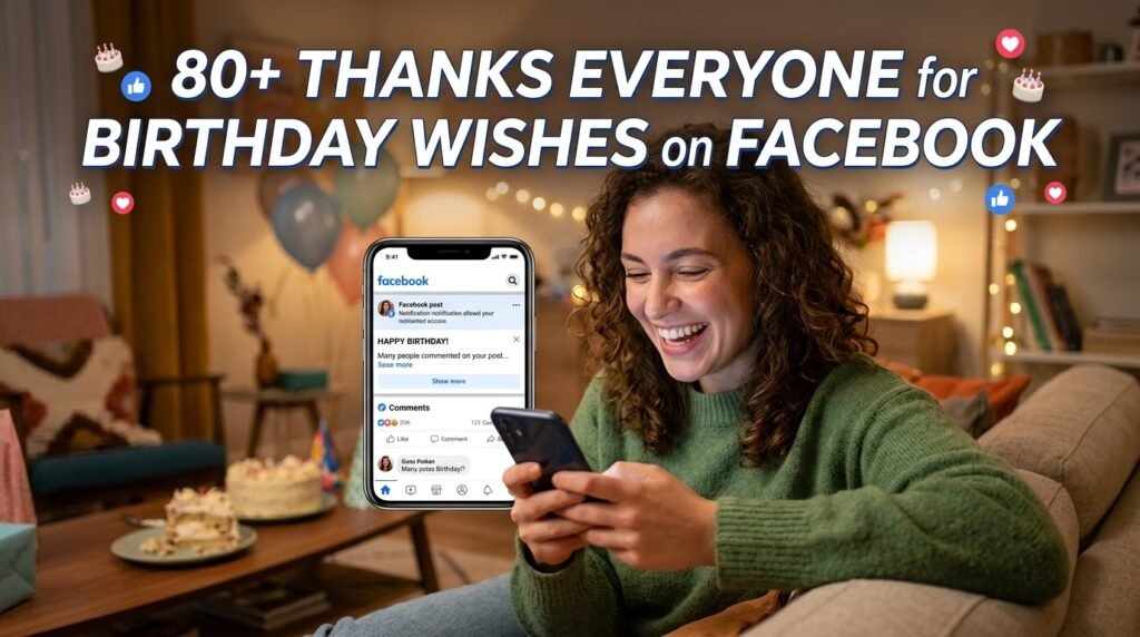 80+ Thanks Everyone for Birthday Wishes on Facebook 2