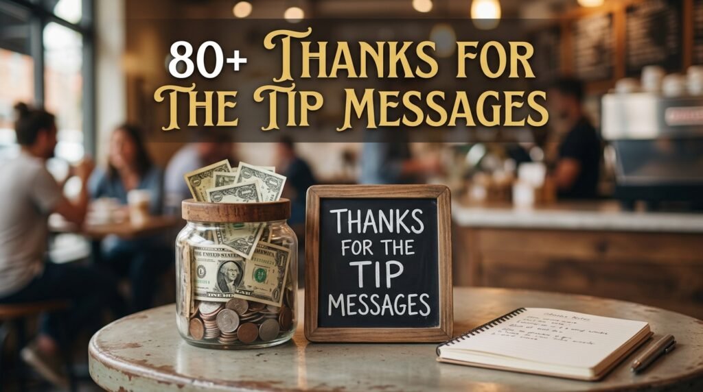 80+ Thanks for the Tip Messages 2